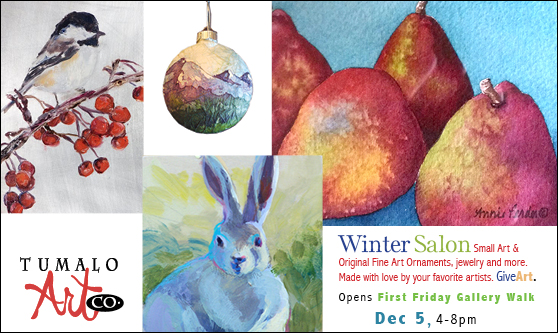 Winter Salon at Tumalo Art Co. opens Friday December 5 from 4-8pm