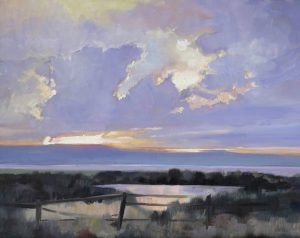 "Storm Over Summer Lake", an oil painting by Janice Druian. One of 10 winners in The Aritist's Magazine Over 60 Art Competition.