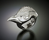 Lillian Pitt, sterling silver Bird ring