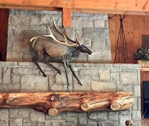 Bronze elk wall sculpture by Danae Bennett-Miller