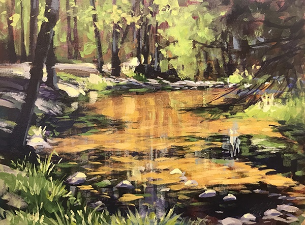 David Kinker paints Haigler's Creek
