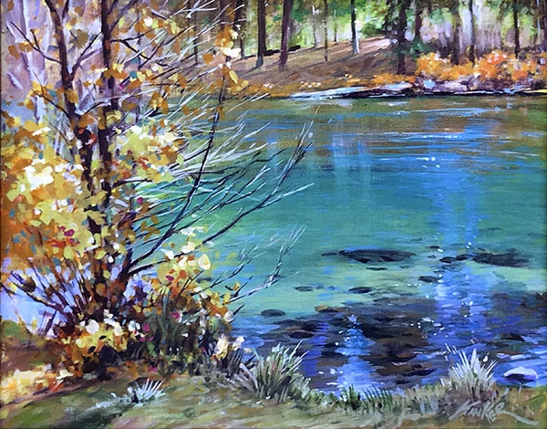 David Kinker paints wild rivers