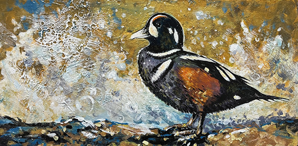 duck painting by David Kinker