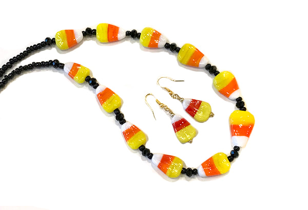 Candy Corn Necklace & Earrings — Danica Curtright