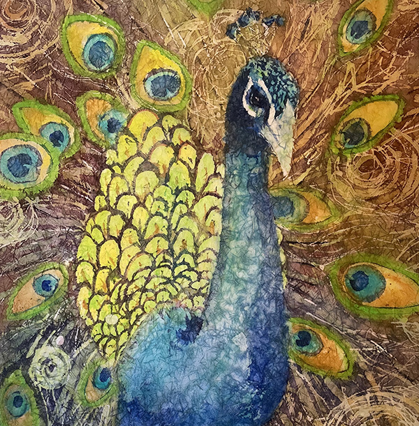 peacock watercolor