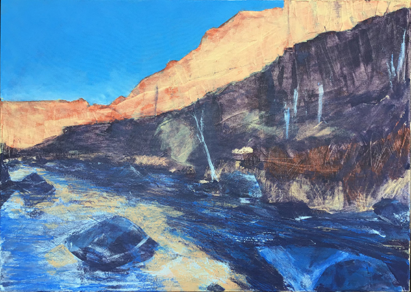 River Canyon Shadows is a painting by Anne Gibson
