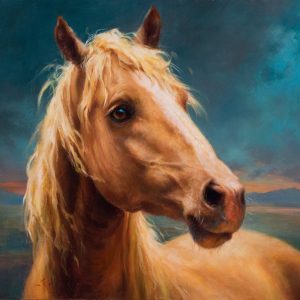 oil painting of a beautiful horse by Katherine Taylor