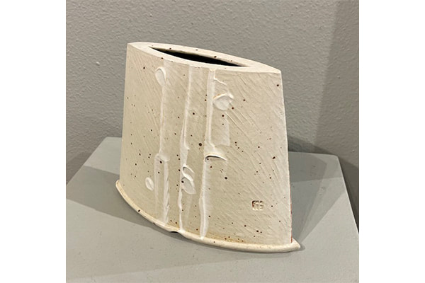 White On Cream Vessel — Patrick Horsely