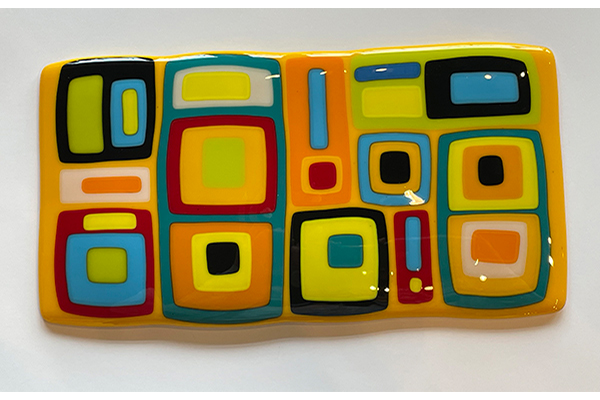 Bold Blocks Fused Glass — Nancy Dasen