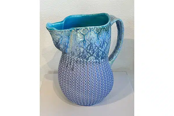 Blue on Blue Ceramic Pitcher — Annie Chrietzberg
