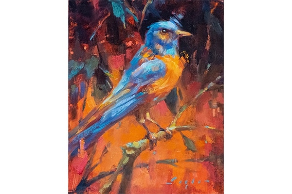 Blue Bird in Orange — Katherine Taylor