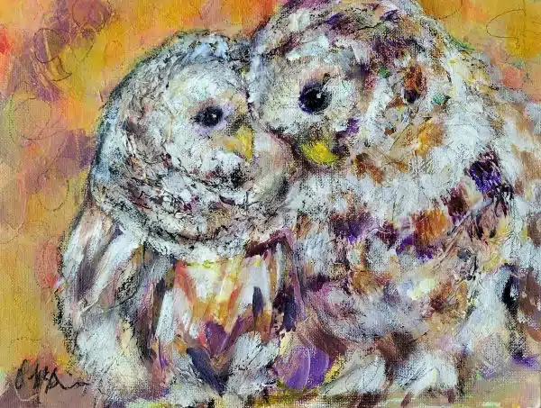 Junior Barred Owls - Dee McBrien-Lee